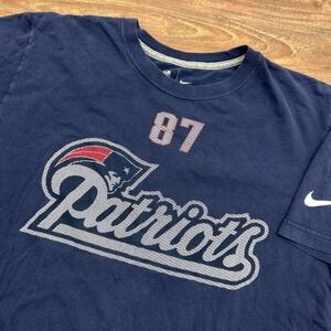 Nike Mens L Blue New England Patriots Rob Gronkowski 87 NFL Team T-Shirt
